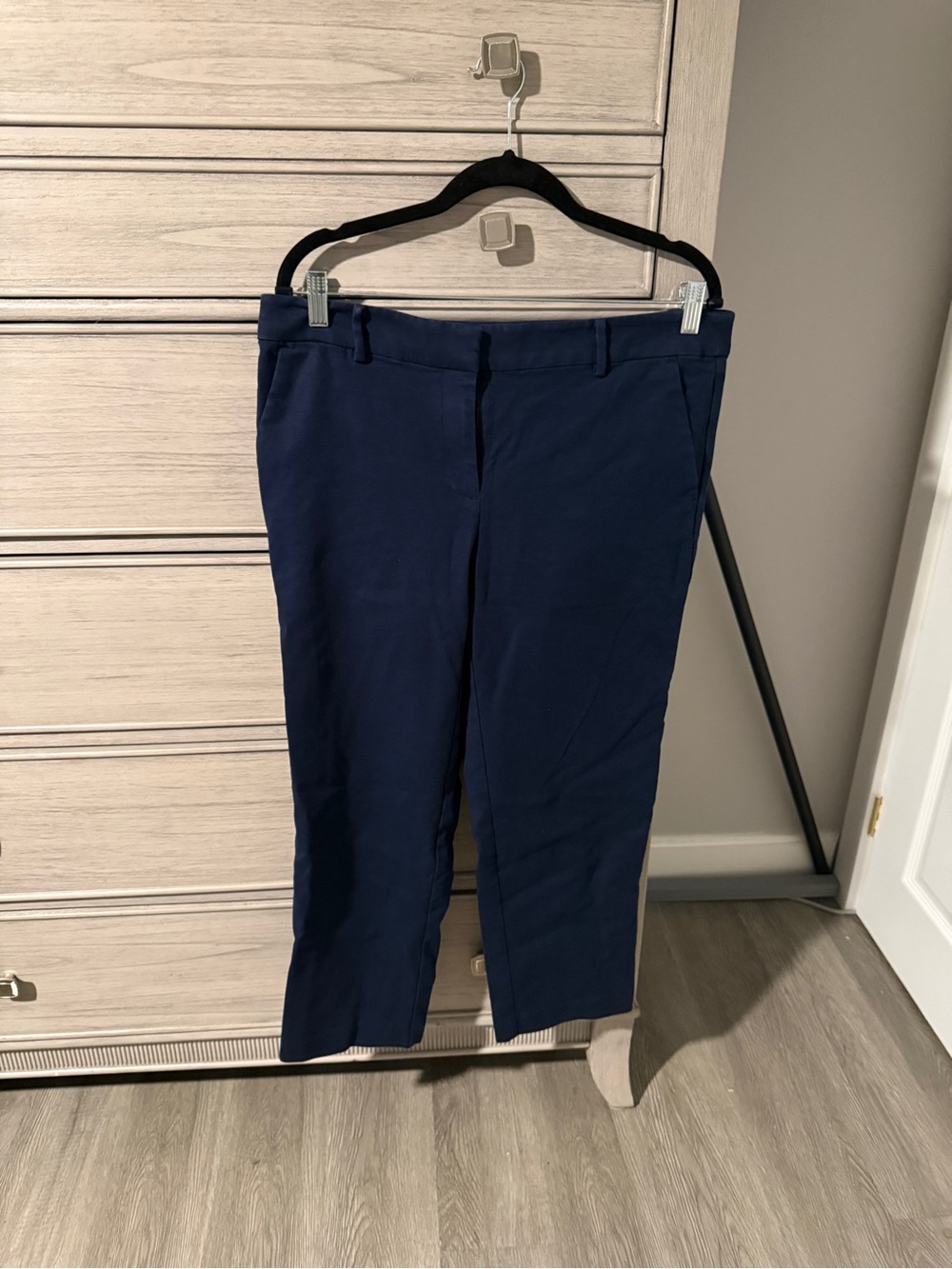 LOFT Navy Riviera Slim Trousers Size 10